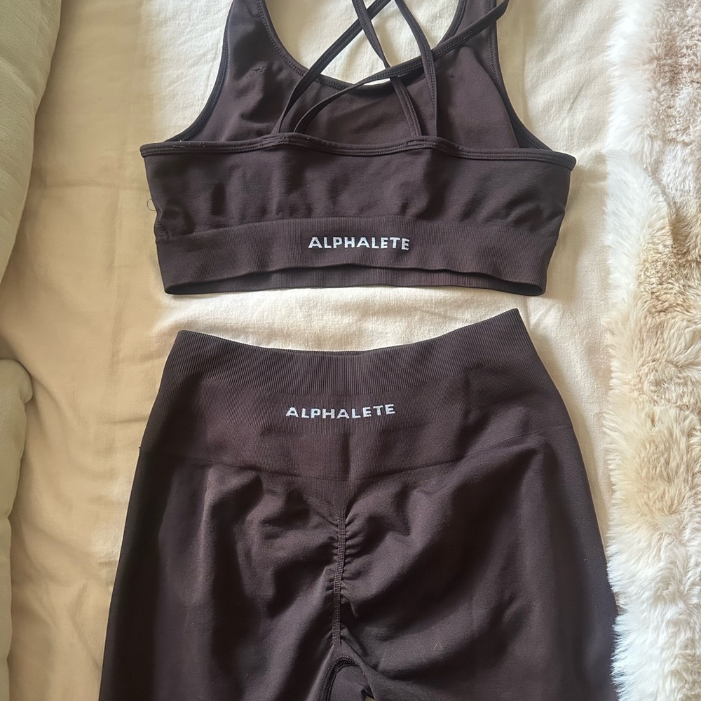 Alphalete Chocolate Brown Activewear Set